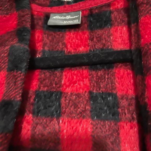 Eddie Bauer Child’s Quest Robe Size 10-12, flannel plaid - Picture 3 of 3